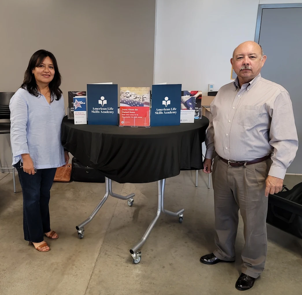 American Life Skills Academy representatives at a professional resource table